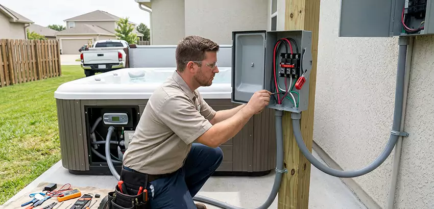 Outdoor Hot Tub Electrical Installation in Spokane